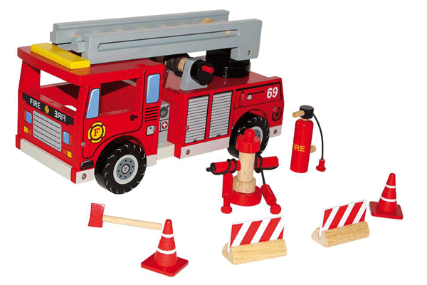 Brandweerwagen met  accessoires