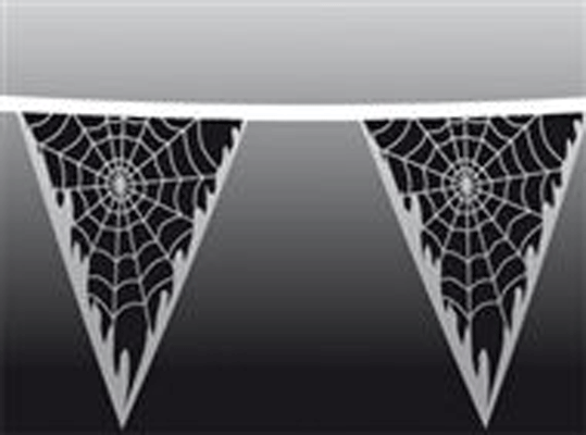 Vlaggenlijn groot spinnenweb 15 m.