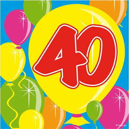 Verjaardag servetten 40 jaar